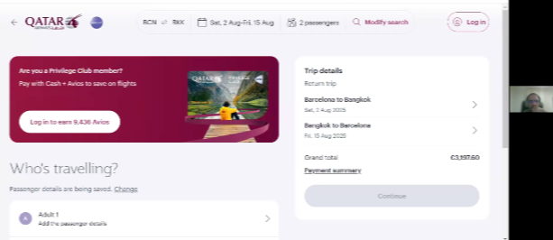 User interview screenshot